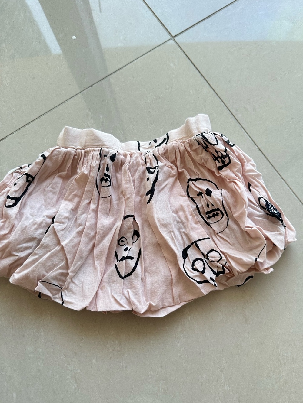 Nununu Light Pink Skirt bundle with  Black Graphic fun skirt